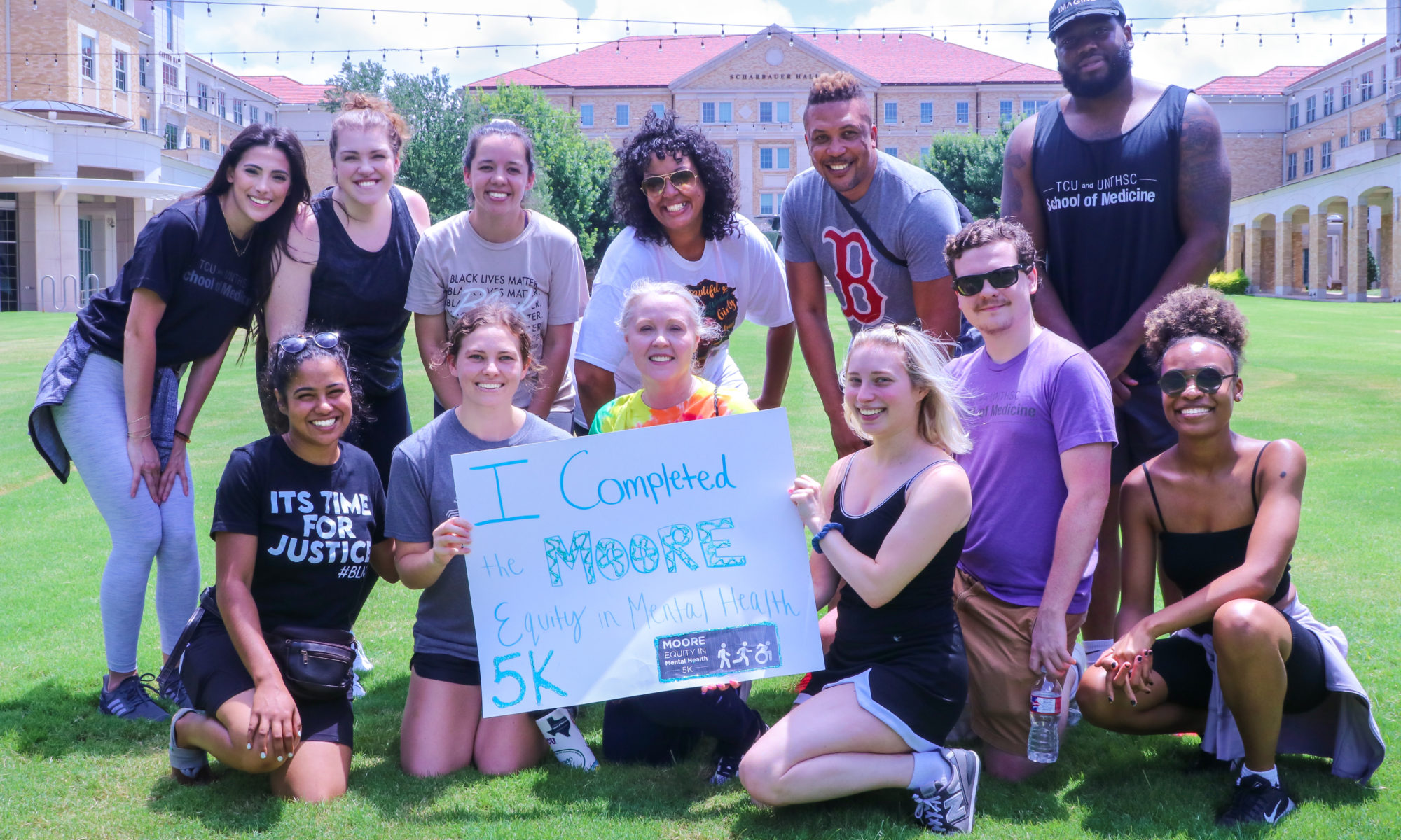First-year medical students along with faculty and staff at TCU and UNTHSC School of Medicine participated in the inaugural Moore Equity in Mental Health 5K walk, run or roll event on Saturday, July 10, 2021.