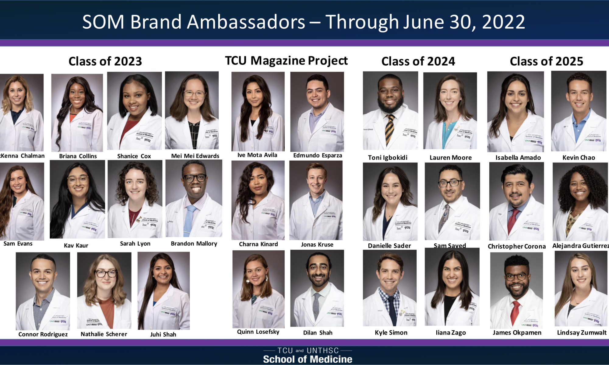 2021-22 SOM Brand Ambassadors