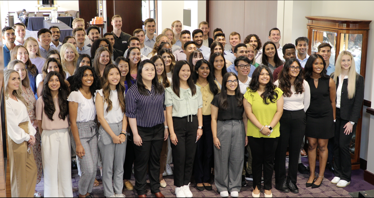 Sixty new medical students started at the Anne Burnett Marion School of Medicine at Texas Christian University on July 10, 2023.