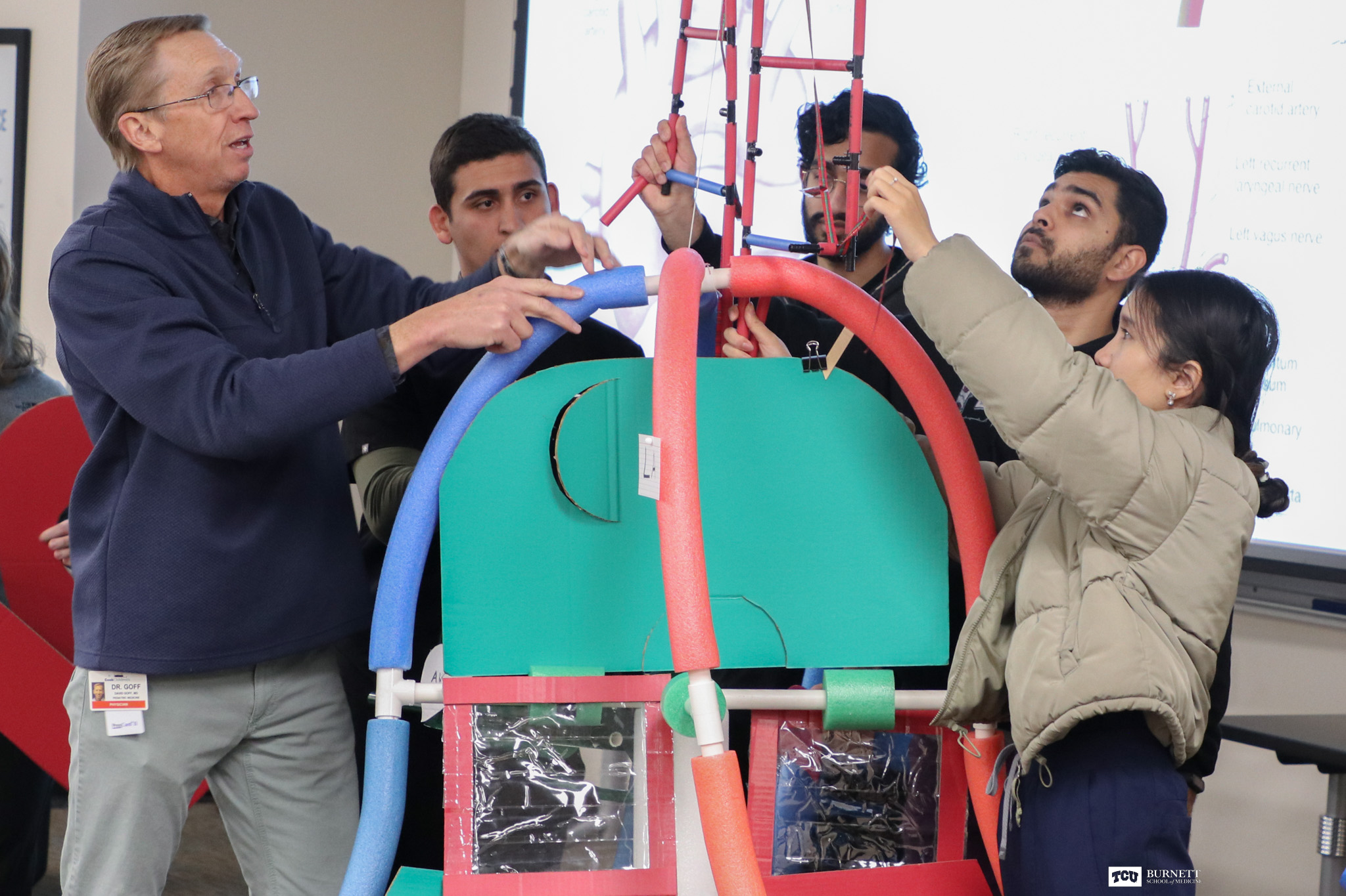Using Pool Noodles and PVC Pipes, School of Medicine at TCU