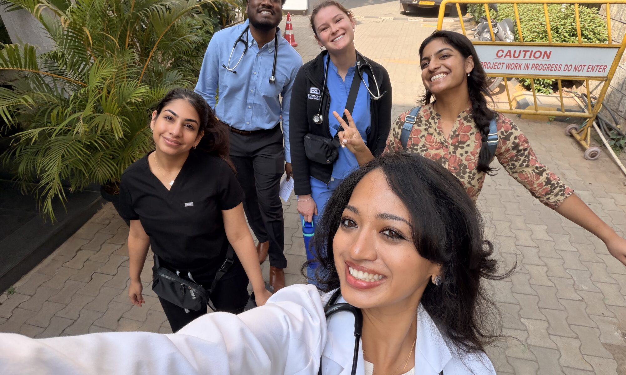 Fourth-year medical students at the Anne Burnett Marion School of Medicine at Texas Christian attend a four-week global health rotation in Bengaluru, India. Photo Courtesy of Bhavana Sreepad.
