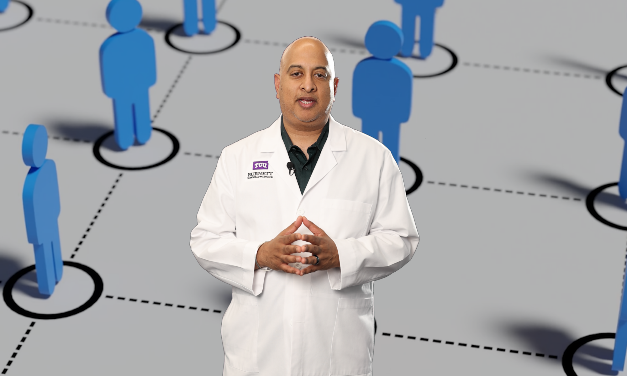 Nikhil Bhayani, M.D., infectious disease specialist and assistant professor at the Anne Burnett Marion School of Medicine at Texas Christian University, provides clarity and shares critical facts about the virus in TCU’s “Explained in :60 Seconds” video series.  